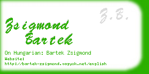 zsigmond bartek business card